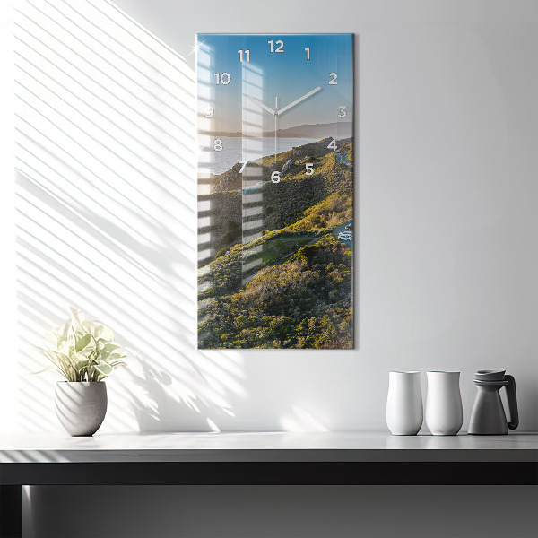 Ceas vertical de perete din sticlă Drumul din jurul San Francisco
