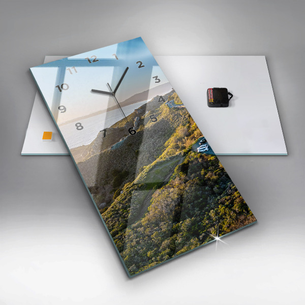 Ceas vertical de perete din sticlă Drumul din jurul San Francisco