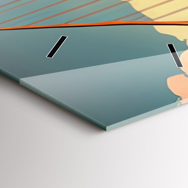 Ceas vertical de perete din sticlă Pod din San Francisco