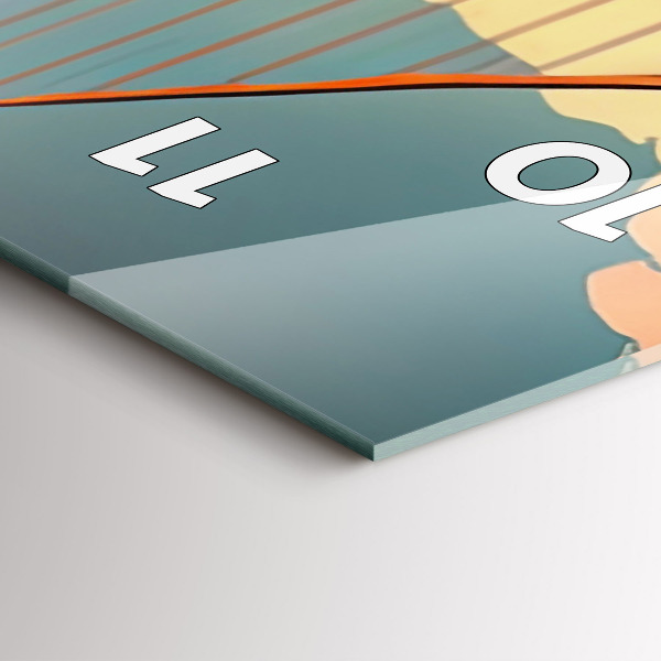 Ceas vertical de perete din sticlă Pod din San Francisco