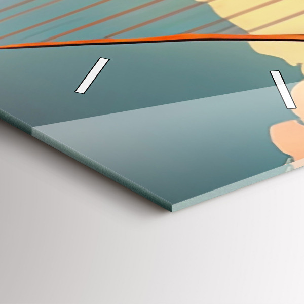 Ceas vertical de perete din sticlă Pod din San Francisco