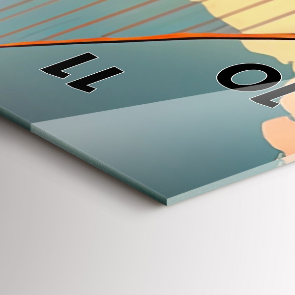 Ceas vertical de perete din sticlă Pod din San Francisco