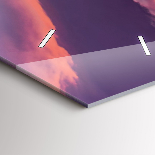 Ceas vertical de perete din sticlă Răsărit din California