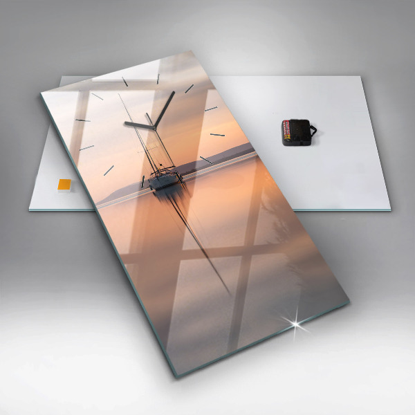 Ceas vertical de perete din sticlă Lacul Balaton SUA