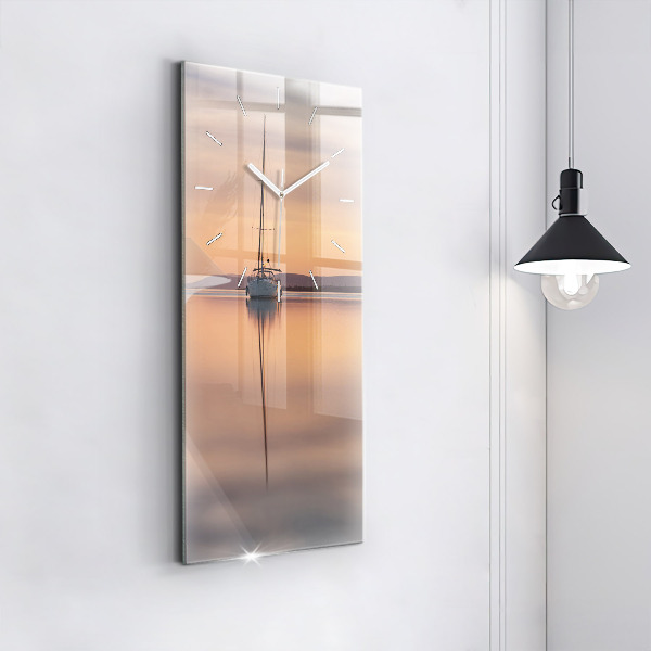 Ceas vertical de perete din sticlă Lacul Balaton SUA