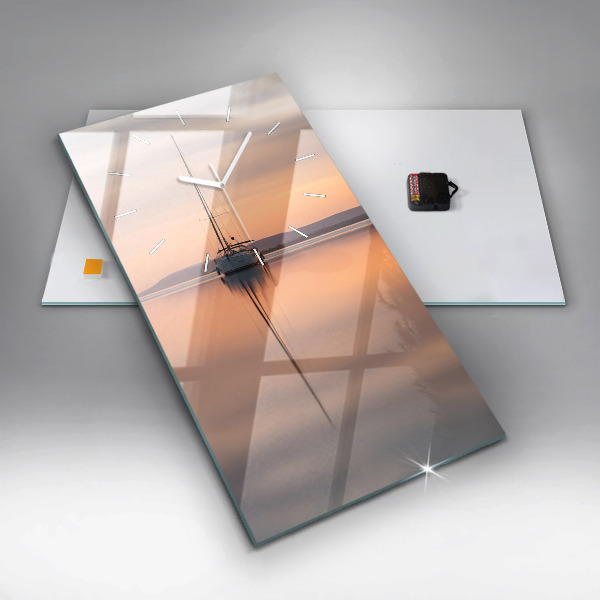 Ceas vertical de perete din sticlă Lacul Balaton SUA