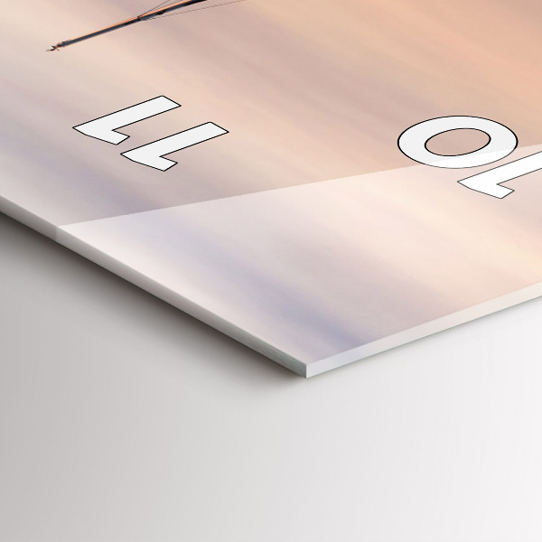 Ceas vertical de perete din sticlă Lacul Balaton SUA