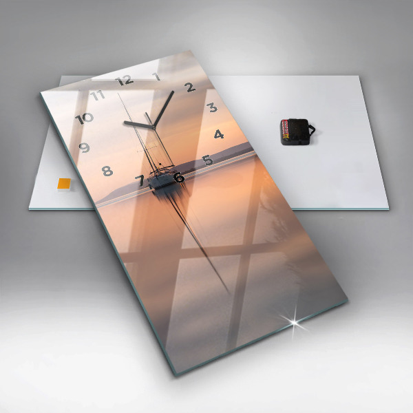 Ceas vertical de perete din sticlă Lacul Balaton SUA