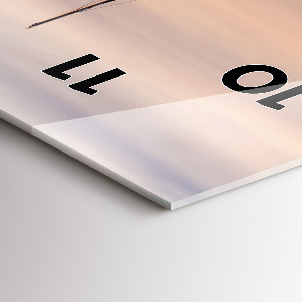 Ceas vertical de perete din sticlă Lacul Balaton SUA