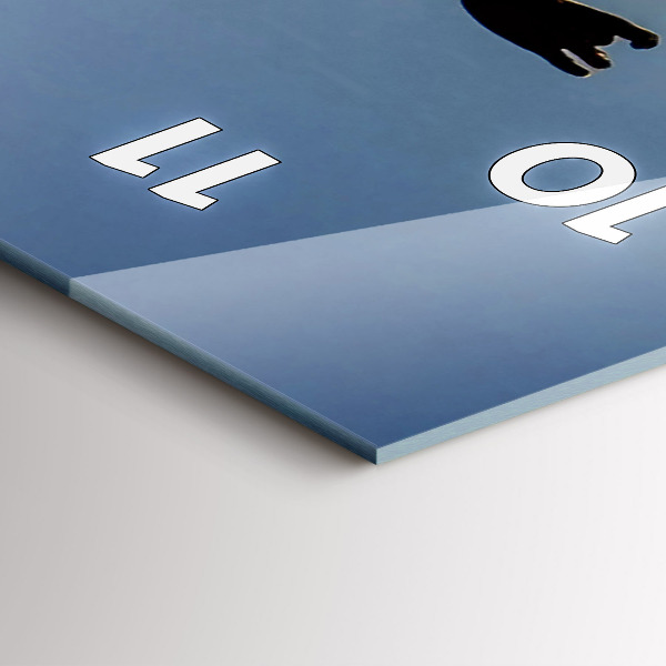 Ceas vertical de perete din sticlă Dans spaniol pe mare