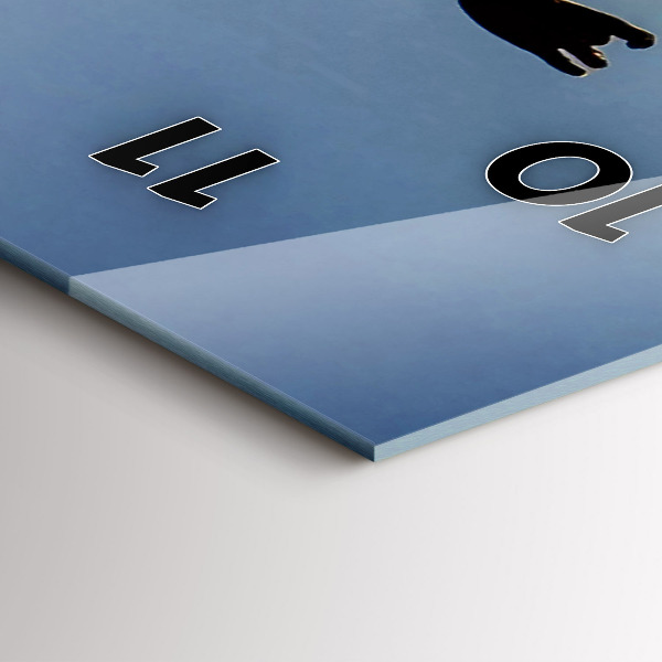 Ceas vertical de perete din sticlă Dans spaniol pe mare