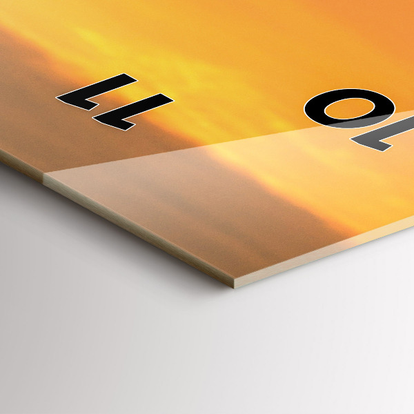 Ceas vertical de perete din sticlă Lunca de lavandă Franța