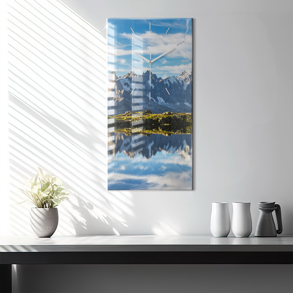 Ceas vertical de perete din sticlă Valea Chamonix, Alpii francezi