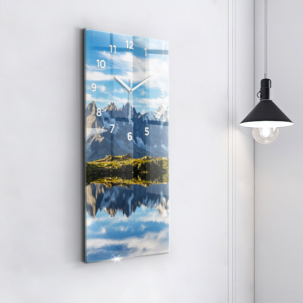 Ceas vertical de perete din sticlă Valea Chamonix, Alpii francezi
