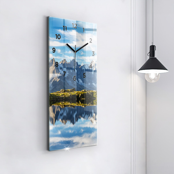 Ceas vertical de perete din sticlă Valea Chamonix, Alpii francezi
