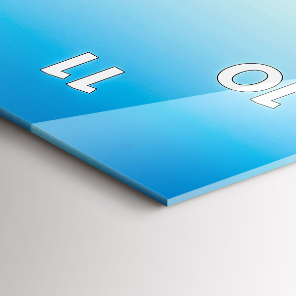 Ceas vertical de perete din sticlă Schior în Alpi