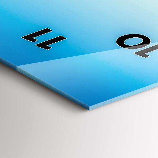 Ceas vertical de perete din sticlă Schior în Alpi