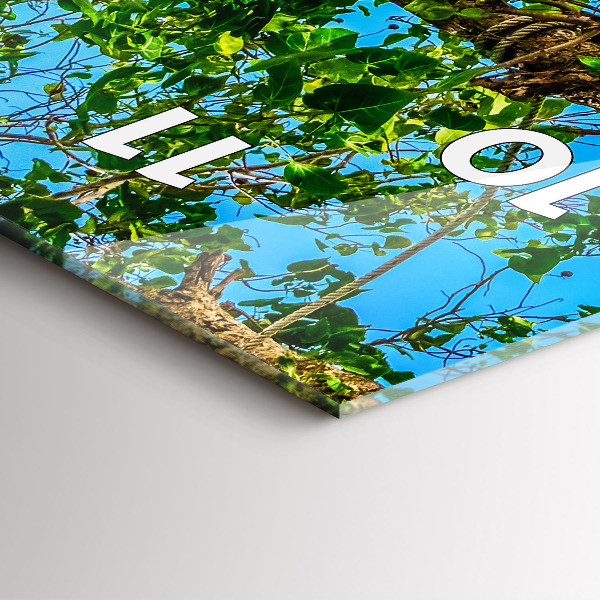 Ceas vertical de perete din sticlă Insula însorită a Thailandei