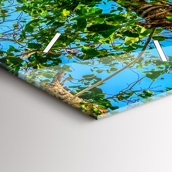 Ceas vertical de perete din sticlă Insula însorită a Thailandei