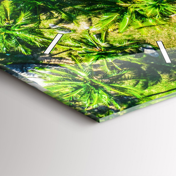 Ceas vertical de perete din sticlă Plaja tropicală Koh Tao