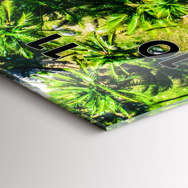 Ceas vertical de perete din sticlă Plaja tropicală Koh Tao