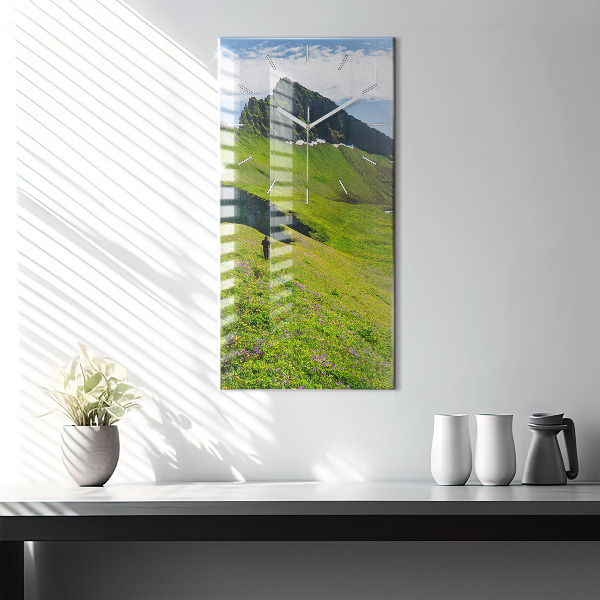 Ceas vertical de perete din sticlă Rezervația Hornstrandir Islanda