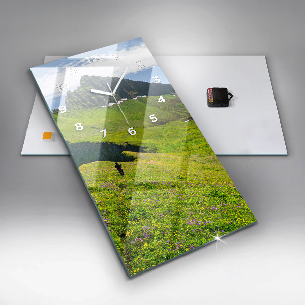 Ceas vertical de perete din sticlă Rezervația Hornstrandir Islanda