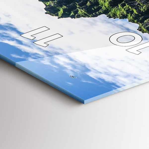 Ceas vertical de perete din sticlă Rezervația Hornstrandir Islanda