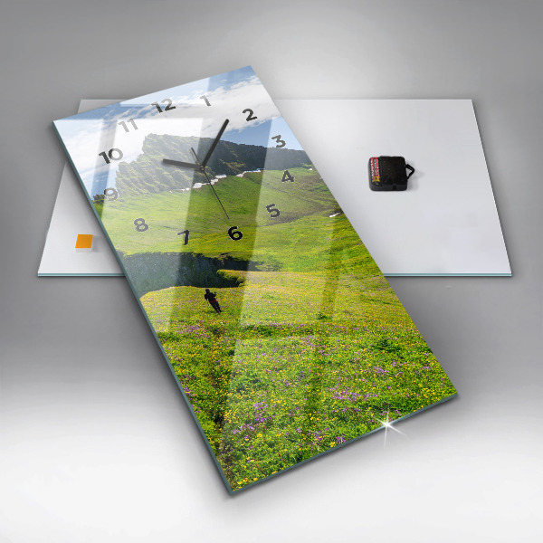 Ceas vertical de perete din sticlă Rezervația Hornstrandir Islanda