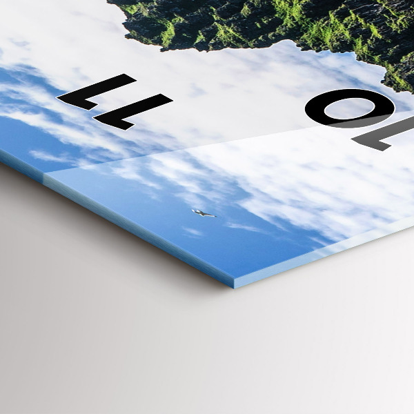 Ceas vertical de perete din sticlă Rezervația Hornstrandir Islanda