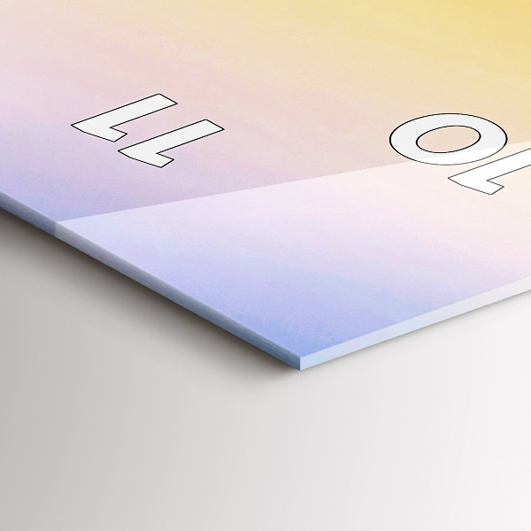 Ceas vertical de perete din sticlă Munte de gheață și răsărit