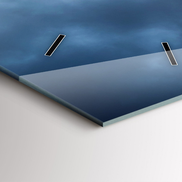 Ceas vertical de perete din sticlă Peisaj cu o cascadă