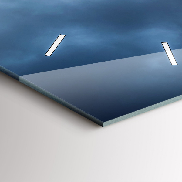 Ceas vertical de perete din sticlă Peisaj cu o cascadă