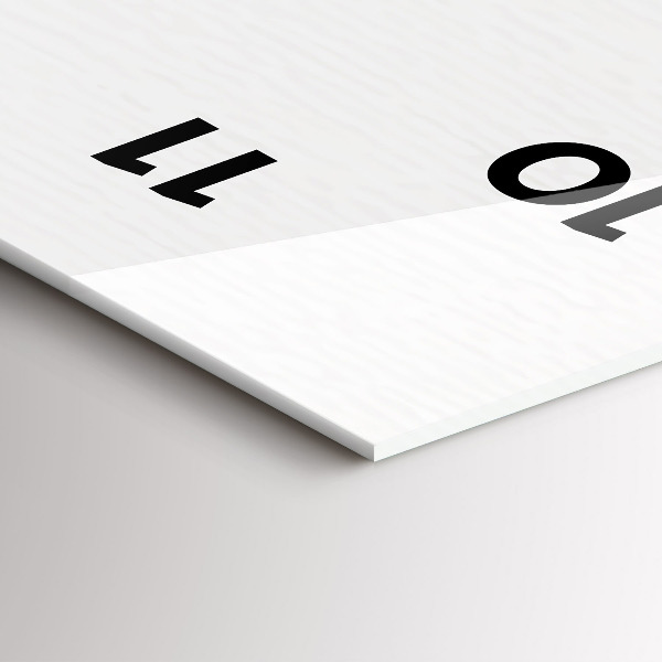 Ceas vertical de perete din sticlă Oraș de desene animate