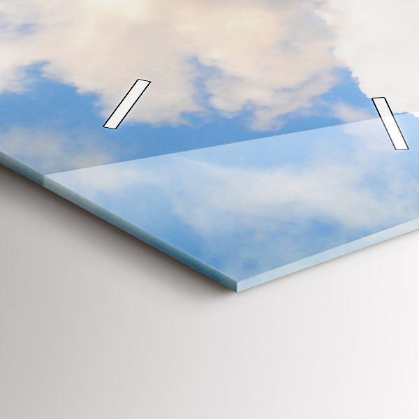 Ceas vertical de perete din sticlă Coasta Oceanului