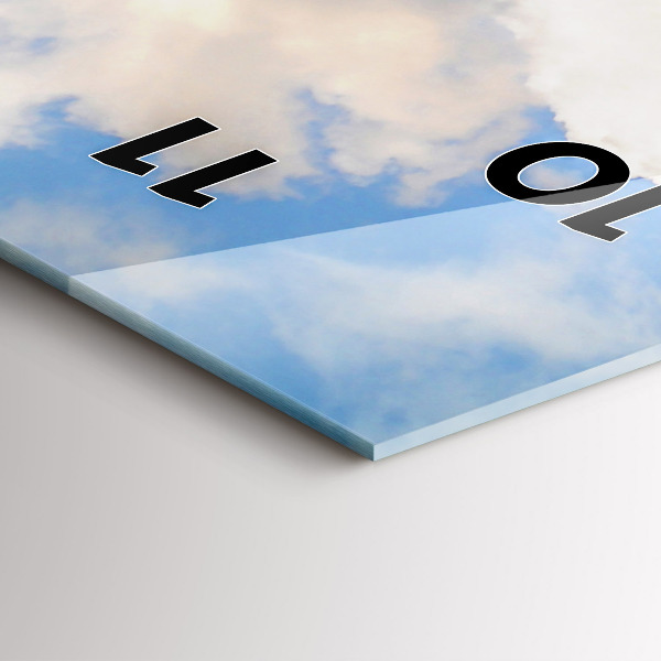 Ceas vertical de perete din sticlă Coasta Oceanului