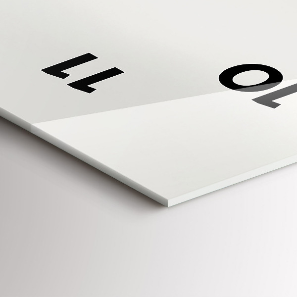 Ceas vertical de perete din sticlă Peisaj forestier