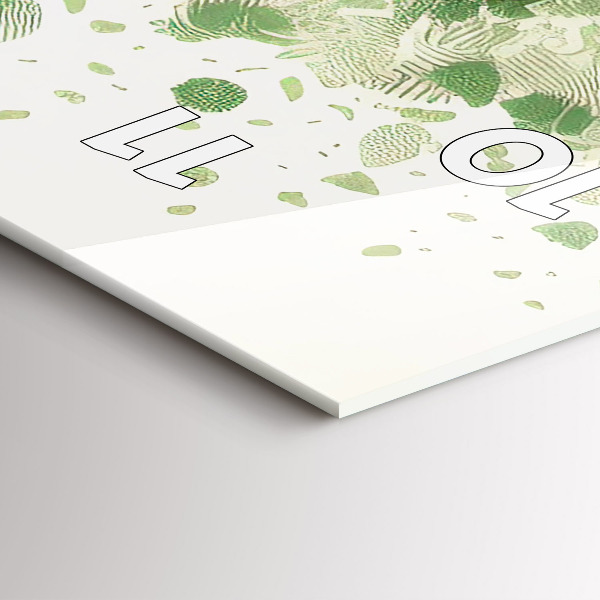 Ceas vertical de perete din sticlă Mare copac natural