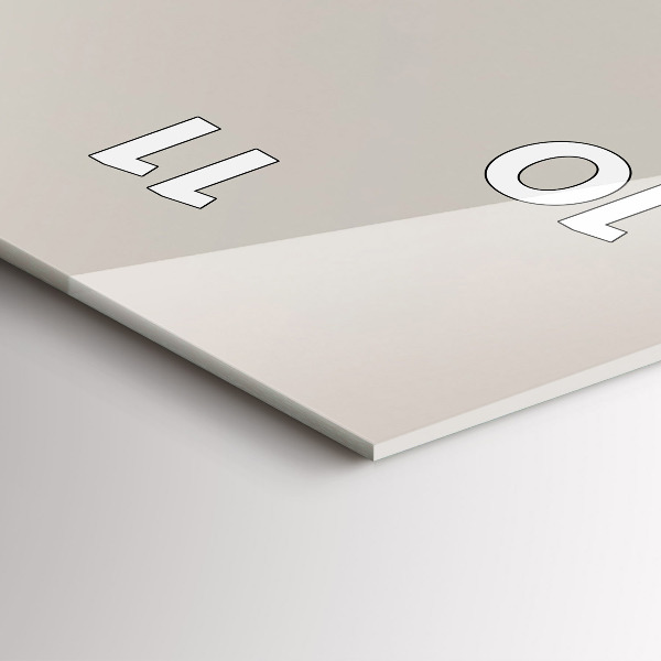 Ceas vertical de perete din sticlă Munți de aur abstracti