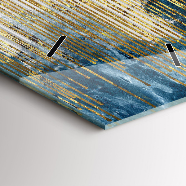 Ceas vertical de perete din sticlă Model decorativ și auriu