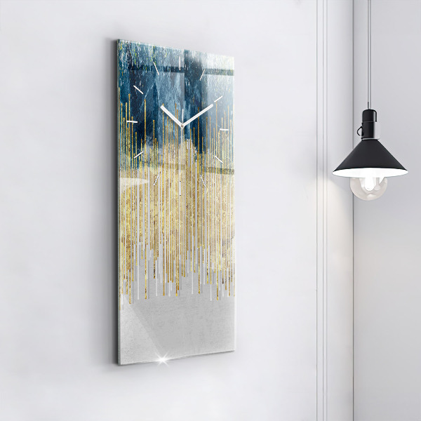 Ceas vertical de perete din sticlă Model decorativ și auriu
