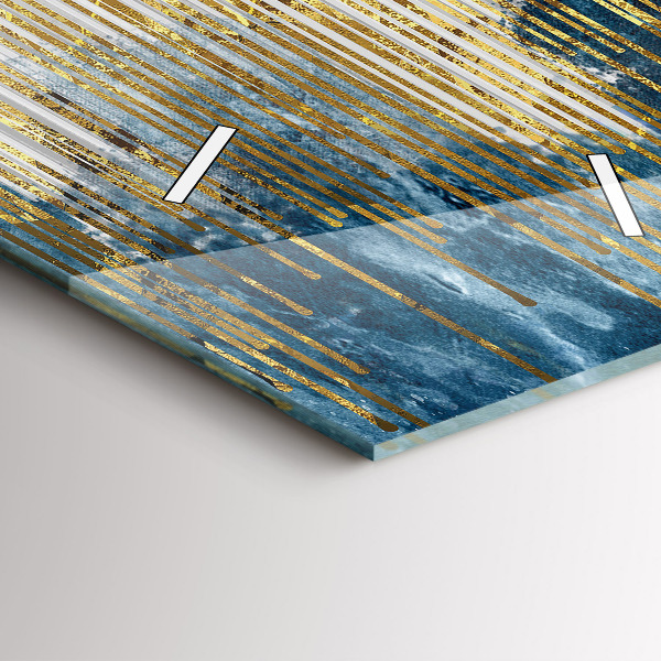 Ceas vertical de perete din sticlă Model decorativ și auriu