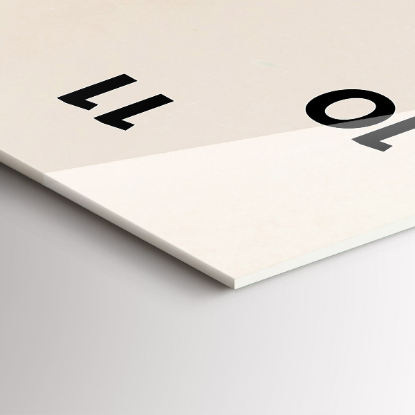 Ceas vertical de perete din sticlă Flori înfloritoare de gypsophila