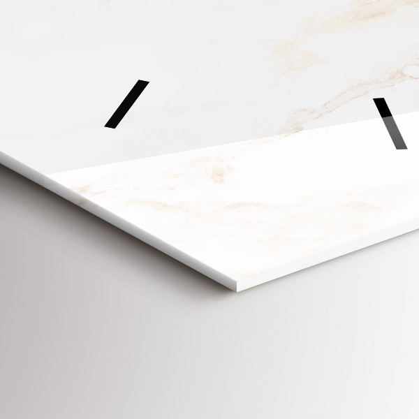 Ceas vertical de perete din sticlă Marmură elegantă