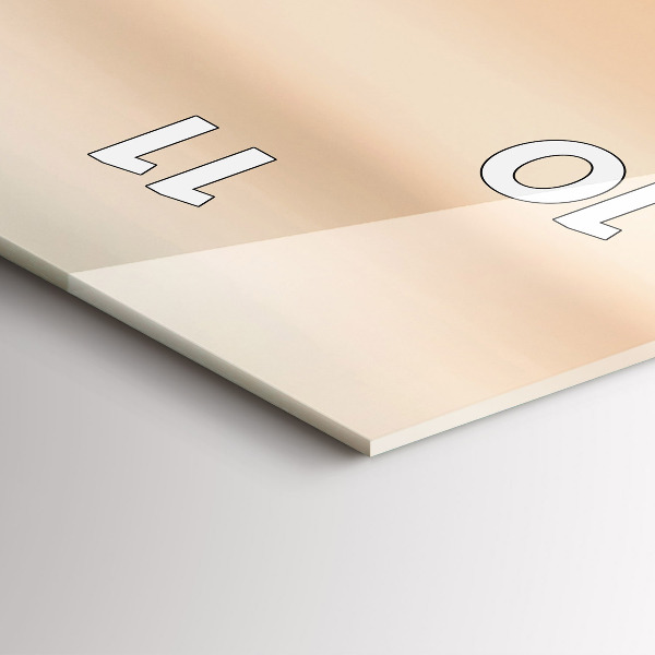 Ceas vertical de perete din sticlă Câmp de răsărit