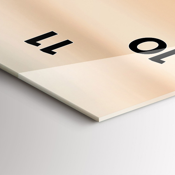 Ceas vertical de perete din sticlă Câmp de răsărit