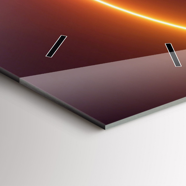 Ceas vertical de perete din sticlă Abstracția fumului 3D