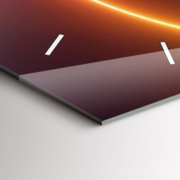 Ceas vertical de perete din sticlă Abstracția fumului 3D