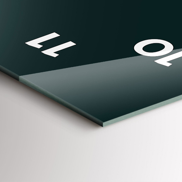 Ceas vertical de perete din sticlă Teren de fotbal