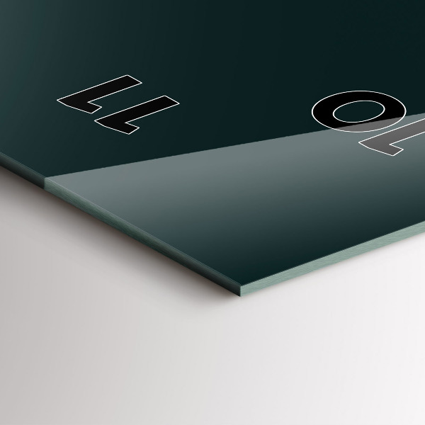 Ceas vertical de perete din sticlă Teren de fotbal